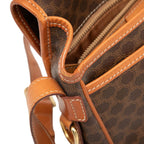 Celine Macadam Crossbody Shoulder Bag Brown Leather — view 4