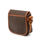 Celine Macadam Crossbody Shoulder Bag Brown Leather — view 2