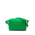 Bottega Veneta Intrecciato Shoulder Bag Green Leather