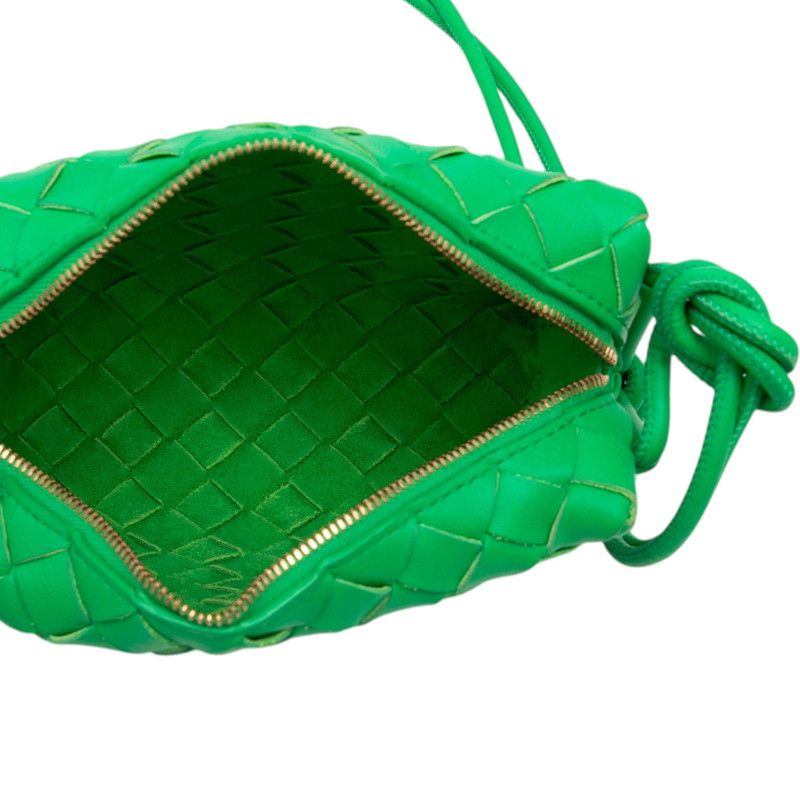 Bottega Veneta Intrecciato Shoulder Bag Green Leather — view 4