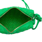 Bottega Veneta Intrecciato Shoulder Bag Green Leather — view 4