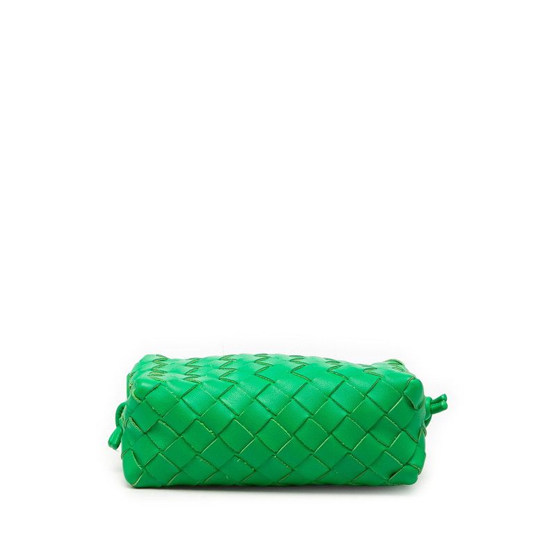 Bottega Veneta Intrecciato Shoulder Bag Green Leather — view 3