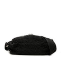 Bottega Veneta Intrecciato Webbing Shoulder Bag Black Canvas Nylon