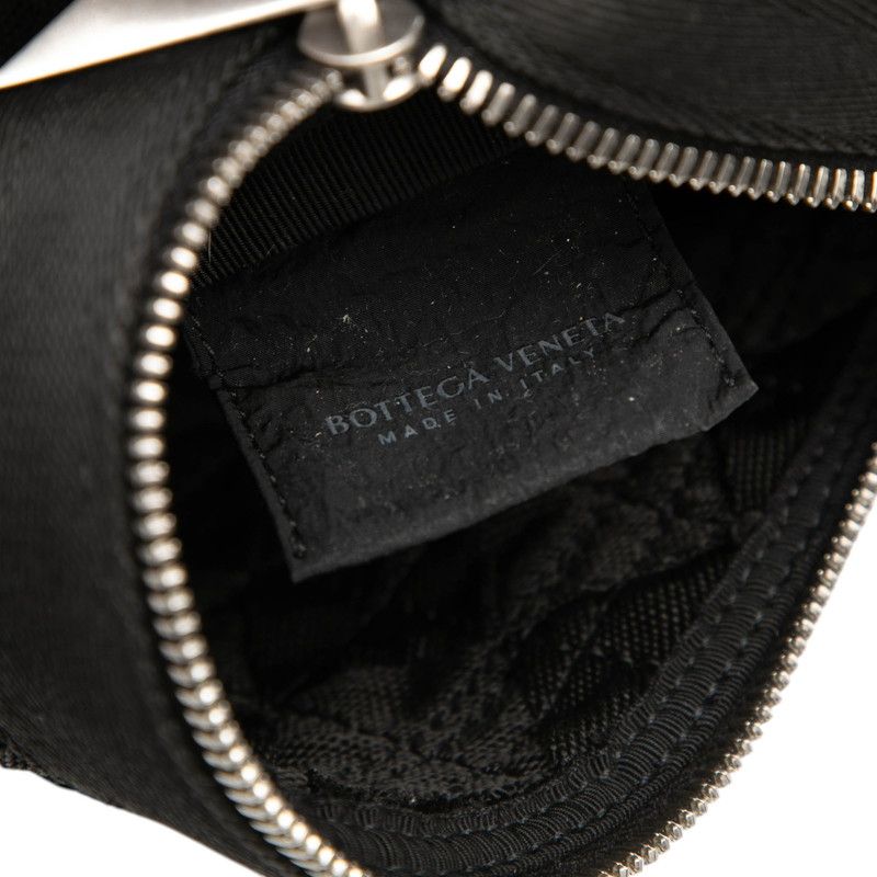Bottega Veneta Intrecciato Webbing Shoulder Bag Black Canvas Nylon — view 5