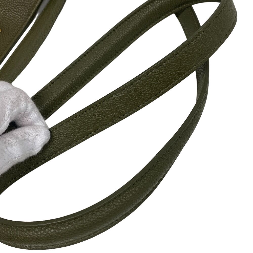 Celine Bucket 16 Shoulder Teen Bag Purse Crossbody Khaki Green — view 6