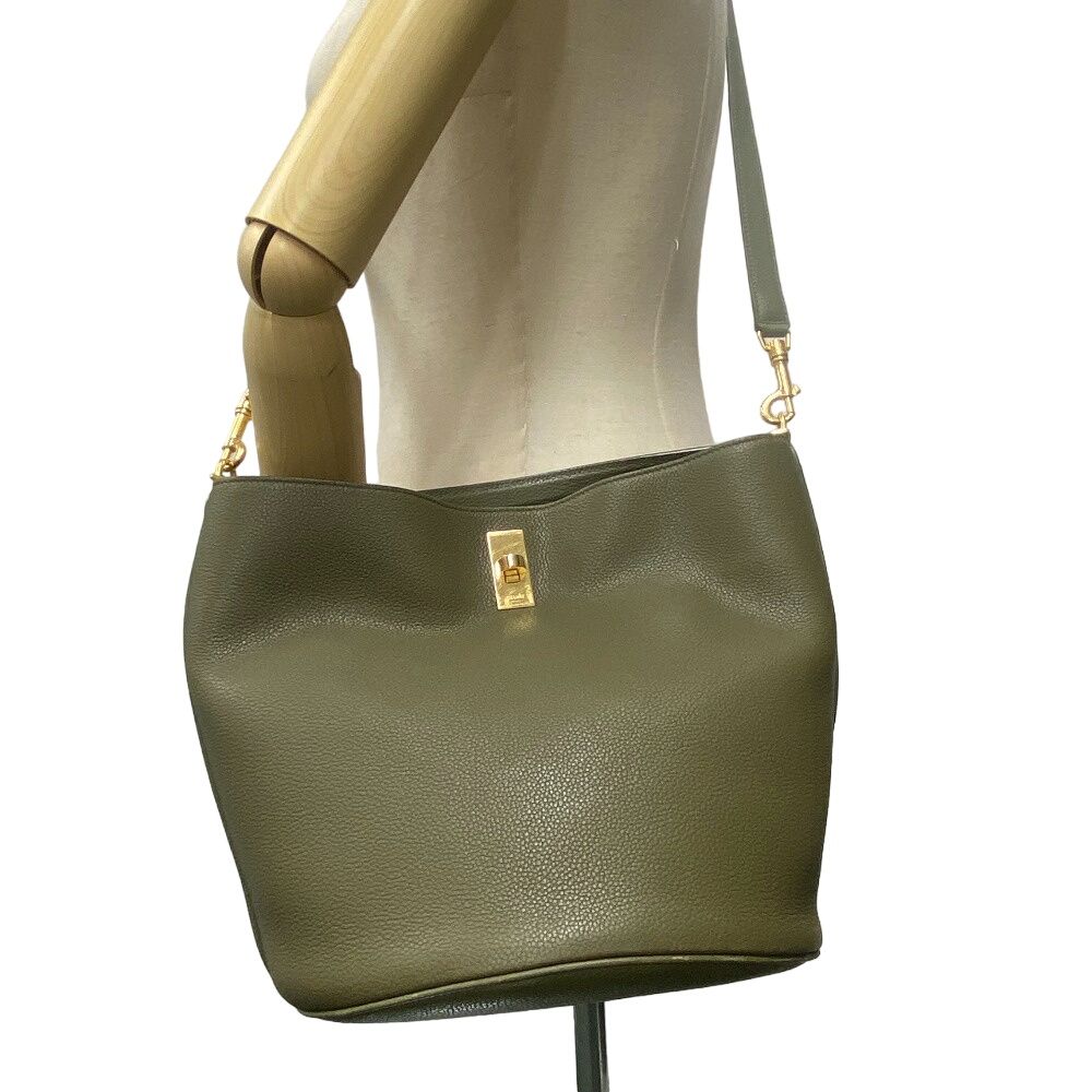 Celine Bucket 16 Shoulder Teen Bag Purse Crossbody Khaki Green — view 7