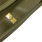 Celine Bucket 16 Shoulder Teen Bag Purse Crossbody Khaki Green — view 5
