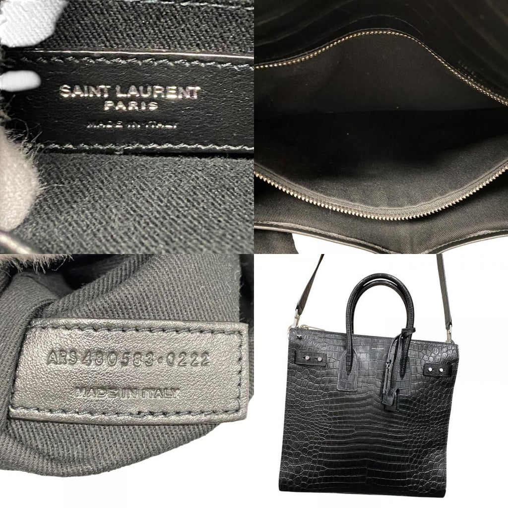 Saint Laurent Sac de Jour 2-Way Bag Croco — view 8