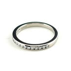 Tiffany & Co Half Circle Channel Setting Ring Platinum Pave Diamond — view 3
