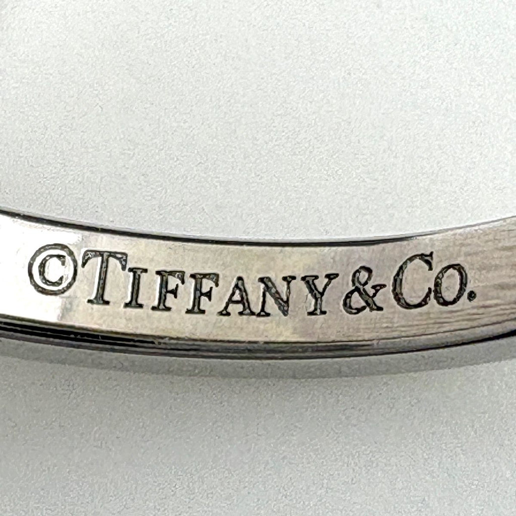 Tiffany & Co Half Circle Channel Setting Ring Platinum Pave Diamond — view 8