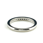 Tiffany & Co Half Circle Channel Setting Ring Platinum Pave Diamond — view 5