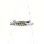 Tiffany & Co Half Circle Channel Setting Ring Platinum Pave Diamond