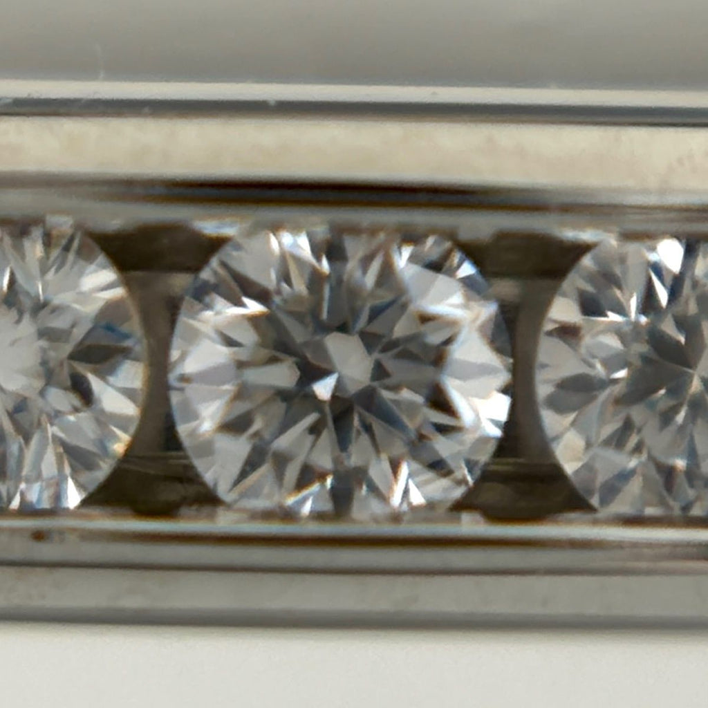 Tiffany & Co Half Circle Channel Setting Ring Platinum Pave Diamond — view 2