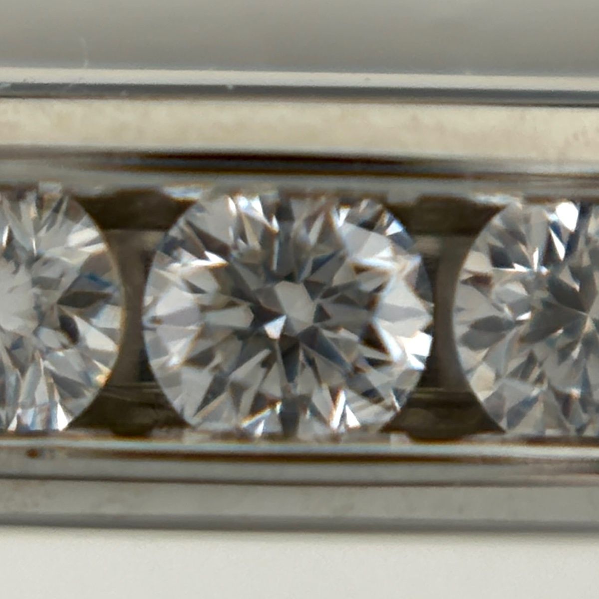 Tiffany & Co Half Circle Channel Setting Ring Platinum Pave Diamond — view 2