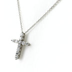 Tiffany & Co Cross Motif Necklace Platinum Pendant Diamond