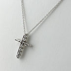 Tiffany & Co Cross Motif Necklace Platinum Pendant Diamond — view 3