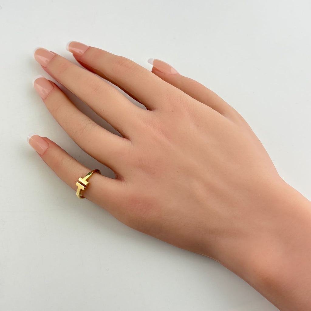 Tiffany & Co T Wire Ring YG Yellow Gold — view 4