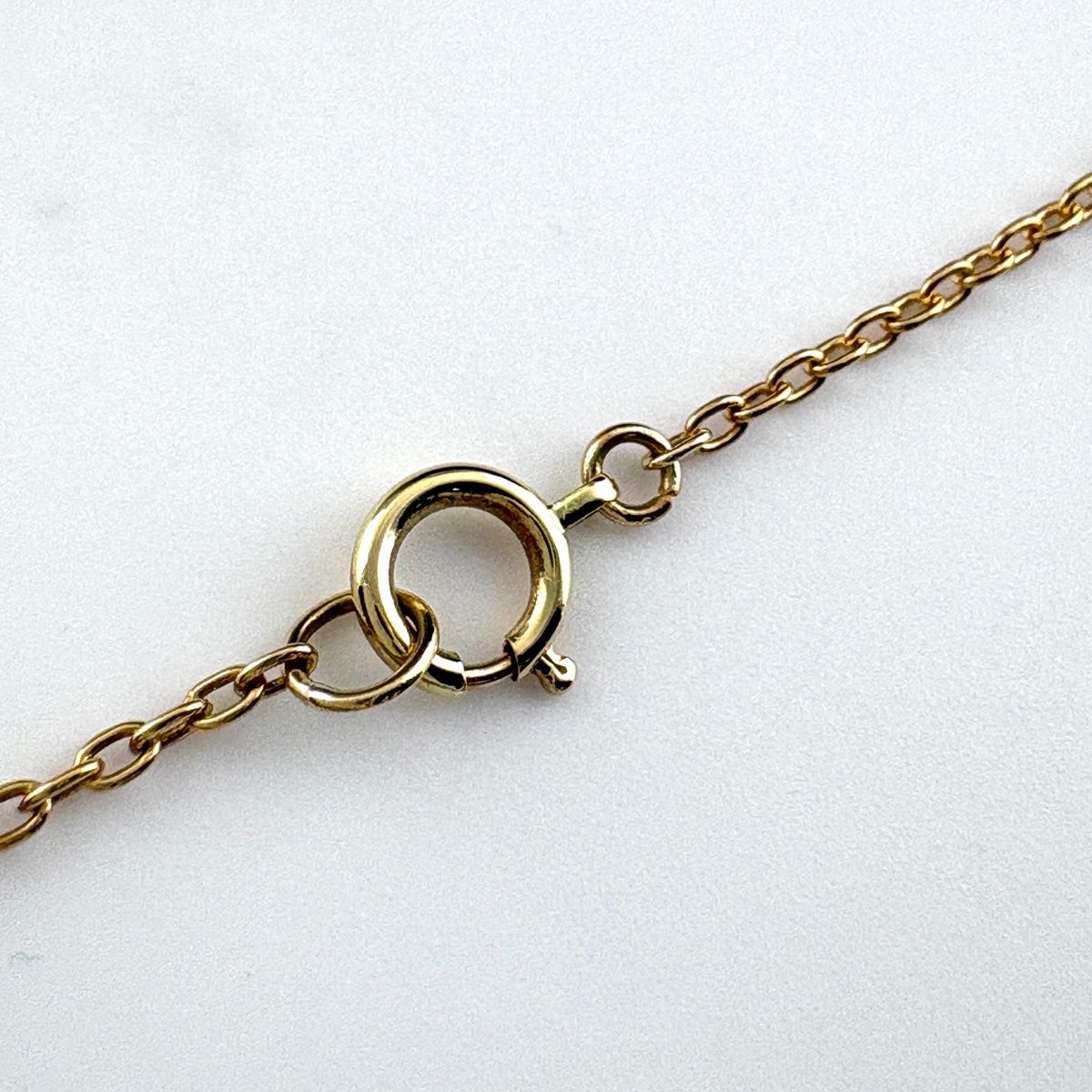 Dior Logo Diamond Necklace YG Yellow Gold Pendant 18k — view 7