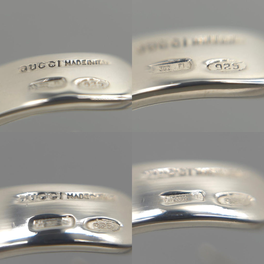 Gucci Cutout Hoop Earrings Logo Sterling Silver Box — view 8