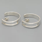 Gucci Cutout Hoop Earrings Logo Sterling Silver Box — view 3