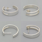 Gucci Cutout Hoop Earrings Logo Sterling Silver Box — view 5