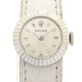 Rolex Watch Chameleon Orchid 18k White Gold Antique Leather Strap Required OH