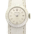 Rolex Watch Chameleon Orchid 18k White Gold Antique Leather Strap Required OH