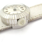 Rolex Watch Chameleon Orchid 18k White Gold Antique Leather Strap Required OH — view 8