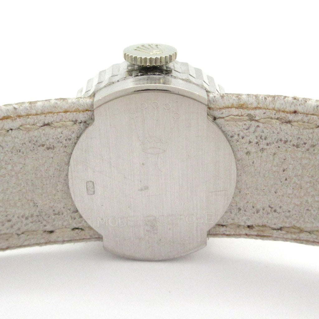 Rolex Watch Chameleon Orchid 18k White Gold Antique Leather Strap Required OH — view 3