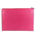 Louis Vuitton Clutch Pochette Plat Epi Leather Coquelicot Pink — view 2