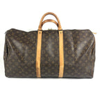 Louis Vuitton Boston Bag Keepall 55 Monogram Canvas Brown