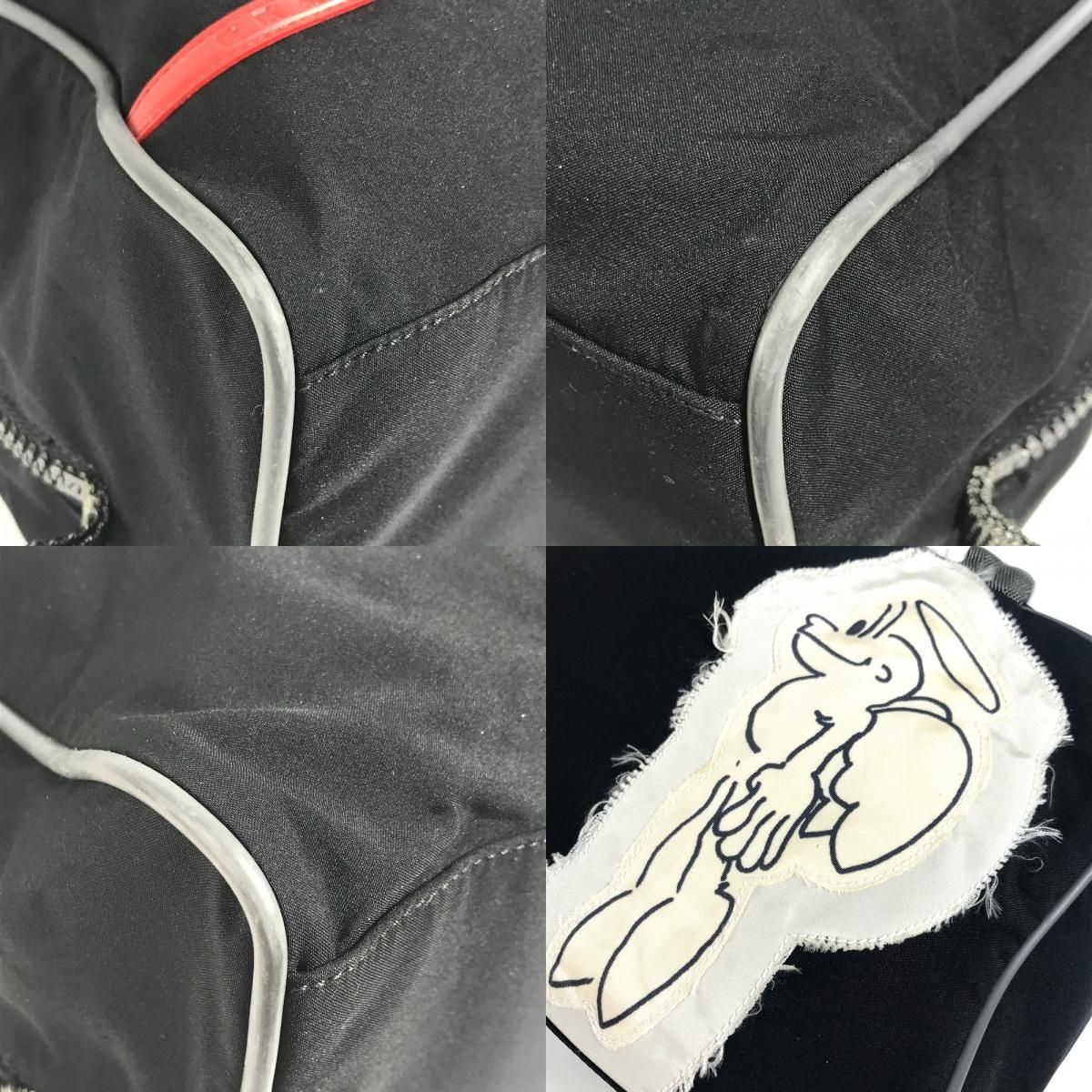 Prada Handbag Logo Nylon Black — view 7