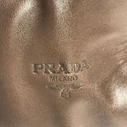 Prada Shoulder Bag Plastic Chain Leather Khaki — view 7