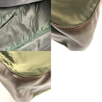 Prada Shoulder Bag Plastic Chain Leather Khaki — view 9