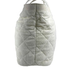 Chanel Shoulder Bag CC Logo Cotton White — view 3
