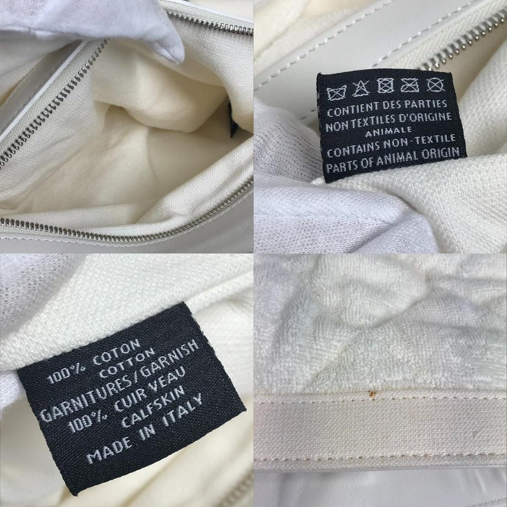Chanel Shoulder Bag CC Logo Cotton White — view 9