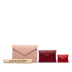 Louis Vuitton Epi Kirigami Clutch Pouch Pink Bordeaux Red Leather — view 9