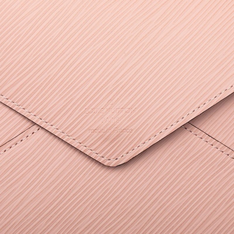Louis Vuitton Epi Kirigami Clutch Pouch Pink Bordeaux Red Leather — view 4