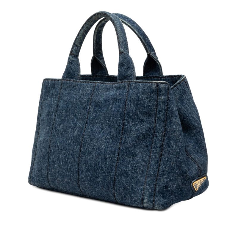 Prada Canapa / Shoulder Bag / 2-Way Blue Denim — view 2