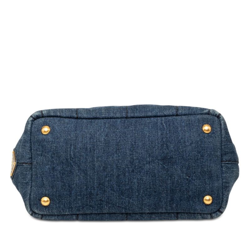 Prada Canapa / Shoulder Bag / 2-Way Blue Denim — view 3