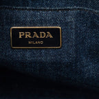 Prada Canapa / Shoulder Bag / 2-Way Blue Denim — view 5