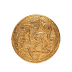 Chanel CC Logo Round Brooch Gold Plated