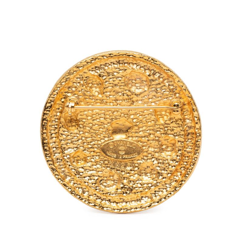 Chanel CC Logo Round Brooch Gold Plated — view 2