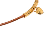 Hermes Viviride Heart Cadena Motif-f Choker Gold Brown Plated Leather 1 — view 3