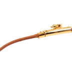 Hermes Viviride Heart Cadena Motif-f Choker Gold Brown Plated Leather 1 — view 6
