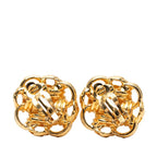 Chanel CC Logo Vintage Earrings Gold Plated — view 2