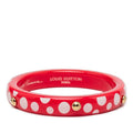 Louis Vuitton Yayoi Kusama LV Yk Bracelet Dot Infinity Bangle Red White Plastic