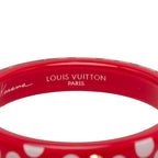 Louis Vuitton Yayoi Kusama LV Yk Bracelet Dot Infinity Bangle Red White Plastic — view 4