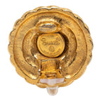 Chanel CC Logo Round Earrings Gold Plated — view 3