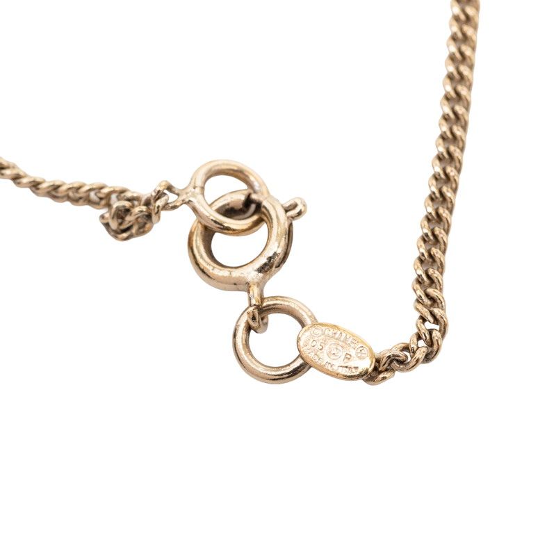 Chanel CC Logo Bracelet Gold Green Plated Stone — view 4